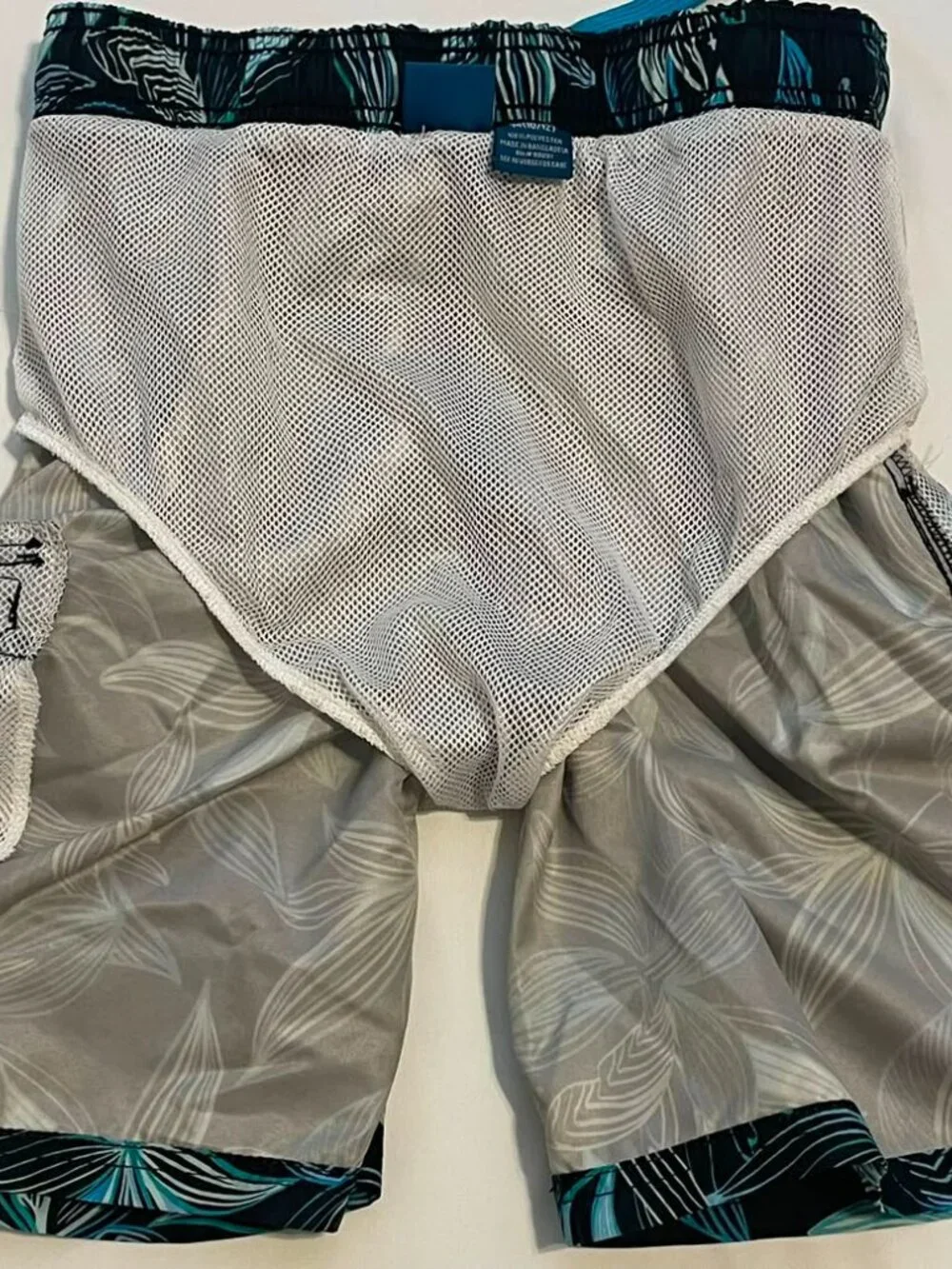 KANU SURF Boy’s Blue Hawaiian Board Swim Shorts, Size M 10/12